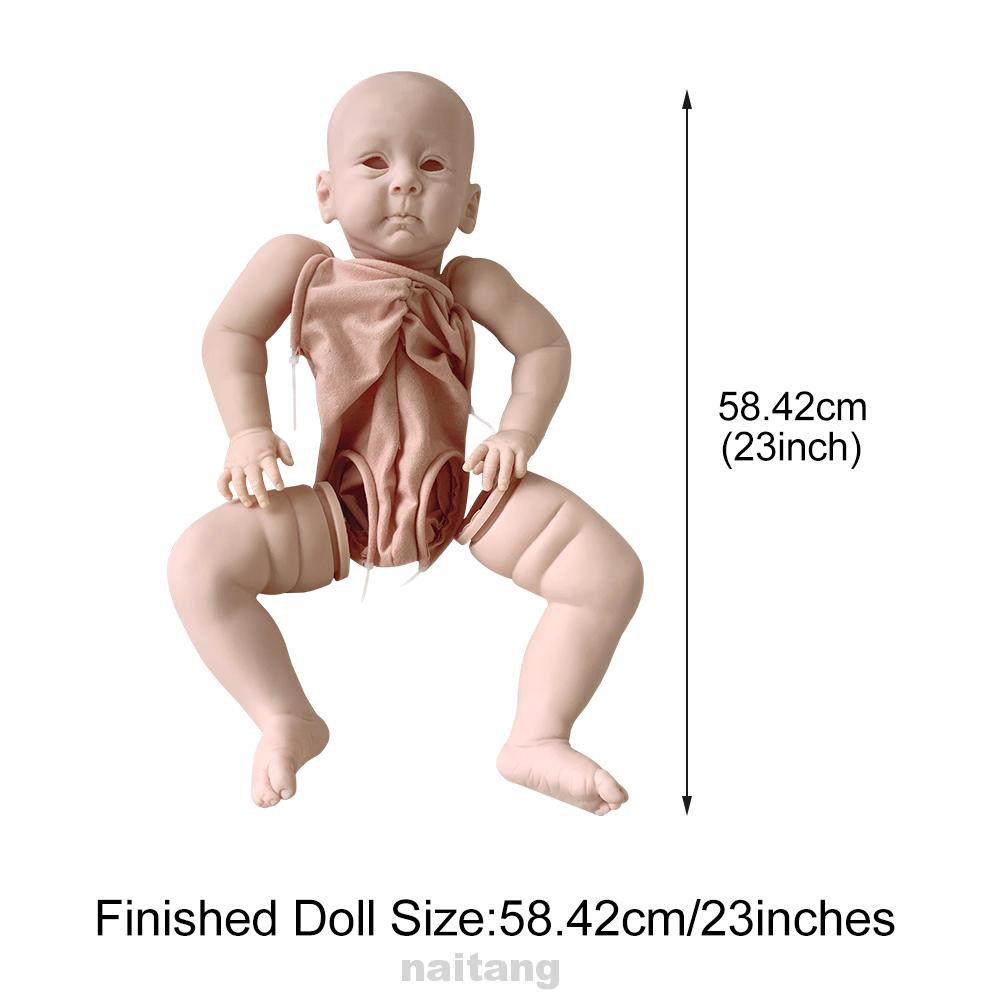 23inch Baby DIY Birthday Gift Unfinished Soft Silicone Collectible Real Touch Full Limbs Nurturing Play Reborn Doll Kit