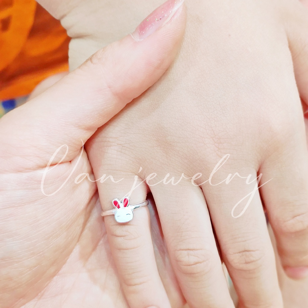 Nhẫn bạc Nhẫn Thỏ con nhỏ xinh cho bé Van Jewelry V10722