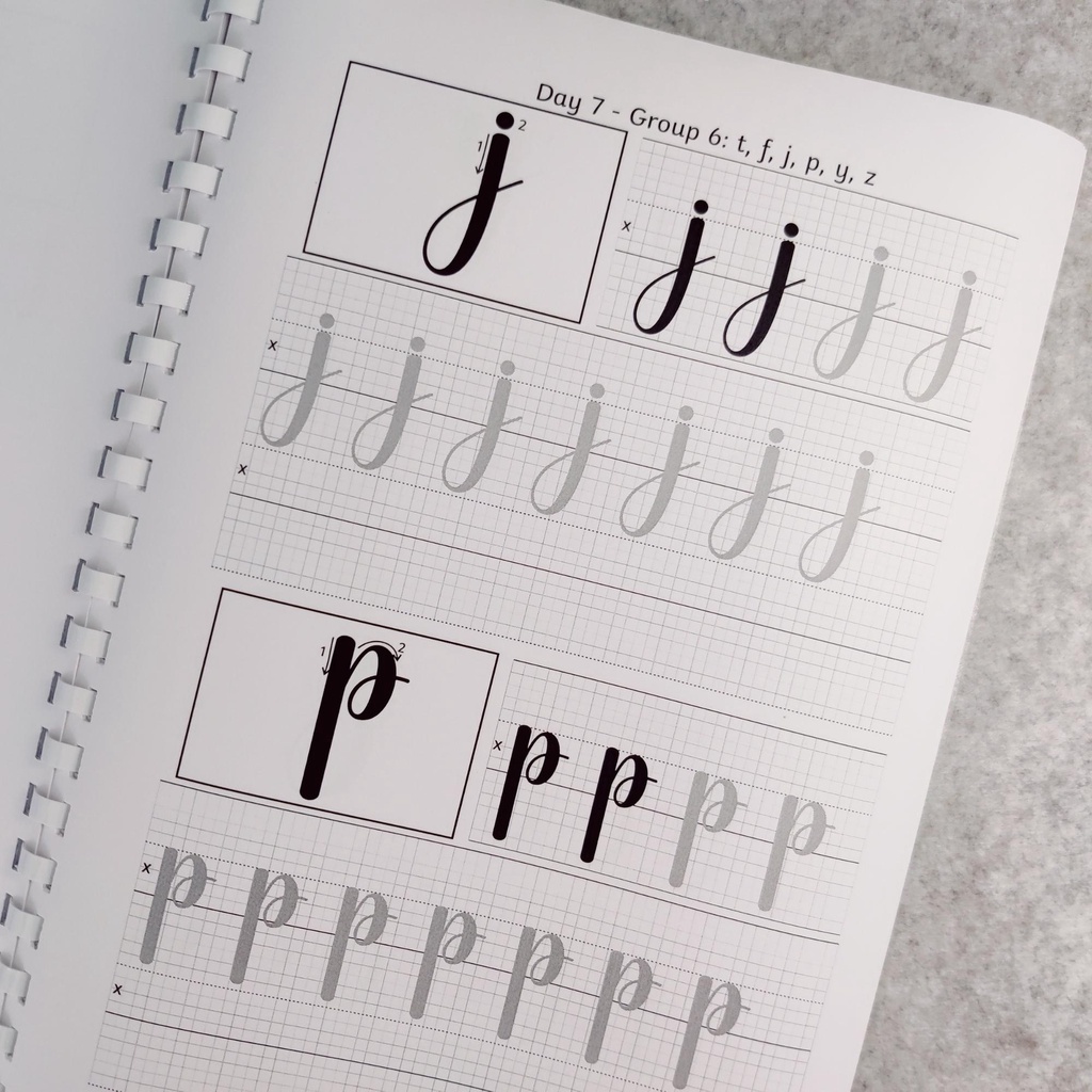 Workbook 30 Ngày Luyện Viết Simple Brush Lettering Đơn Giản, Dễ Viết, Có Lộ Trình Hàng Ngày
