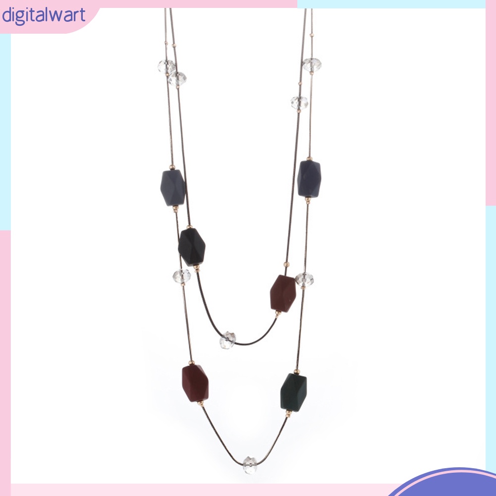 Dây Chuyền Dài 2 Lớp Đính Hạt Thời Trang