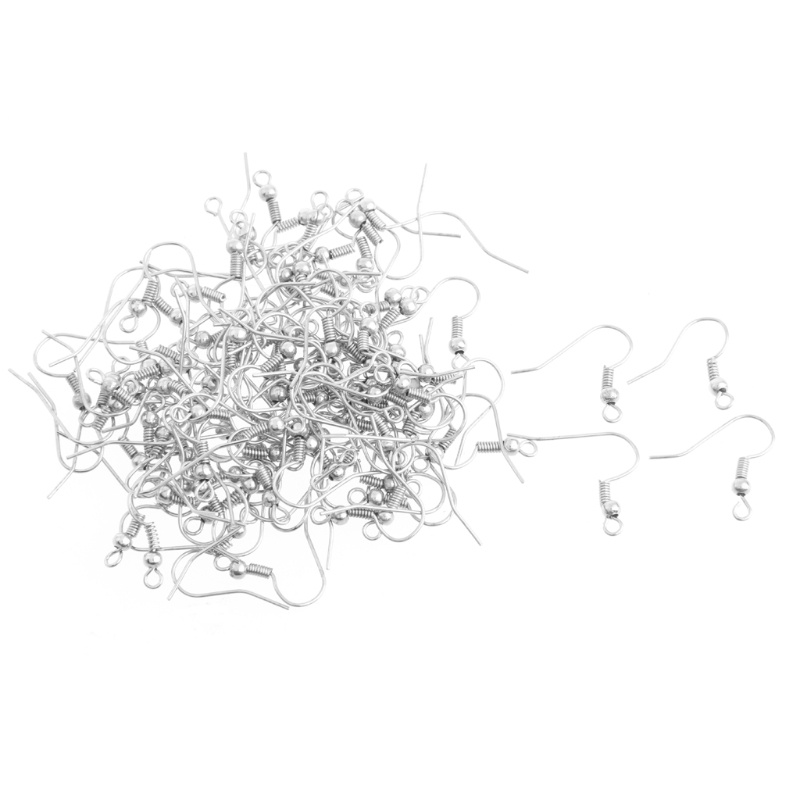 Set 100 Móc Bông Tai Mạ Bạc Không Gây Dị Ứng