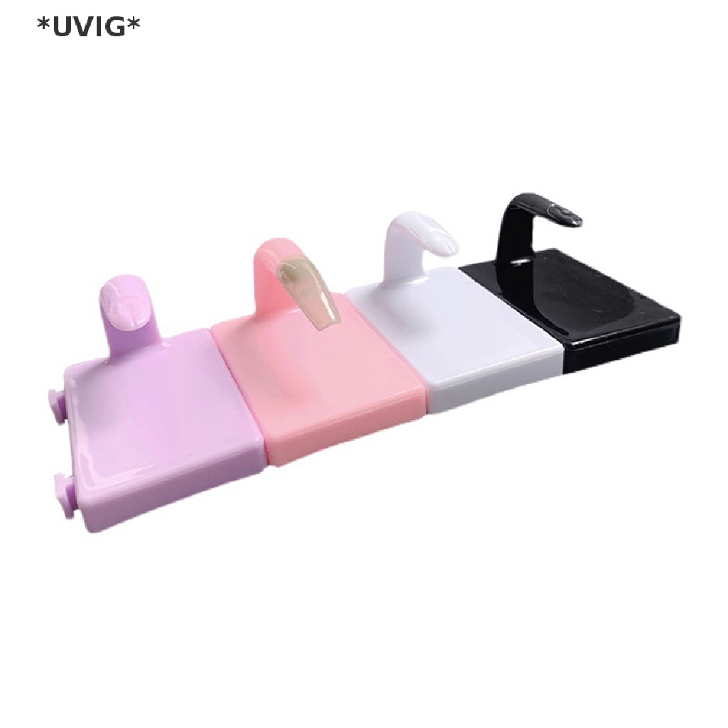[[UVIG]] 5Pcs/set False Finger Nail Model Nail Holder Practice Display Nail Art Tool [Hot Sell]