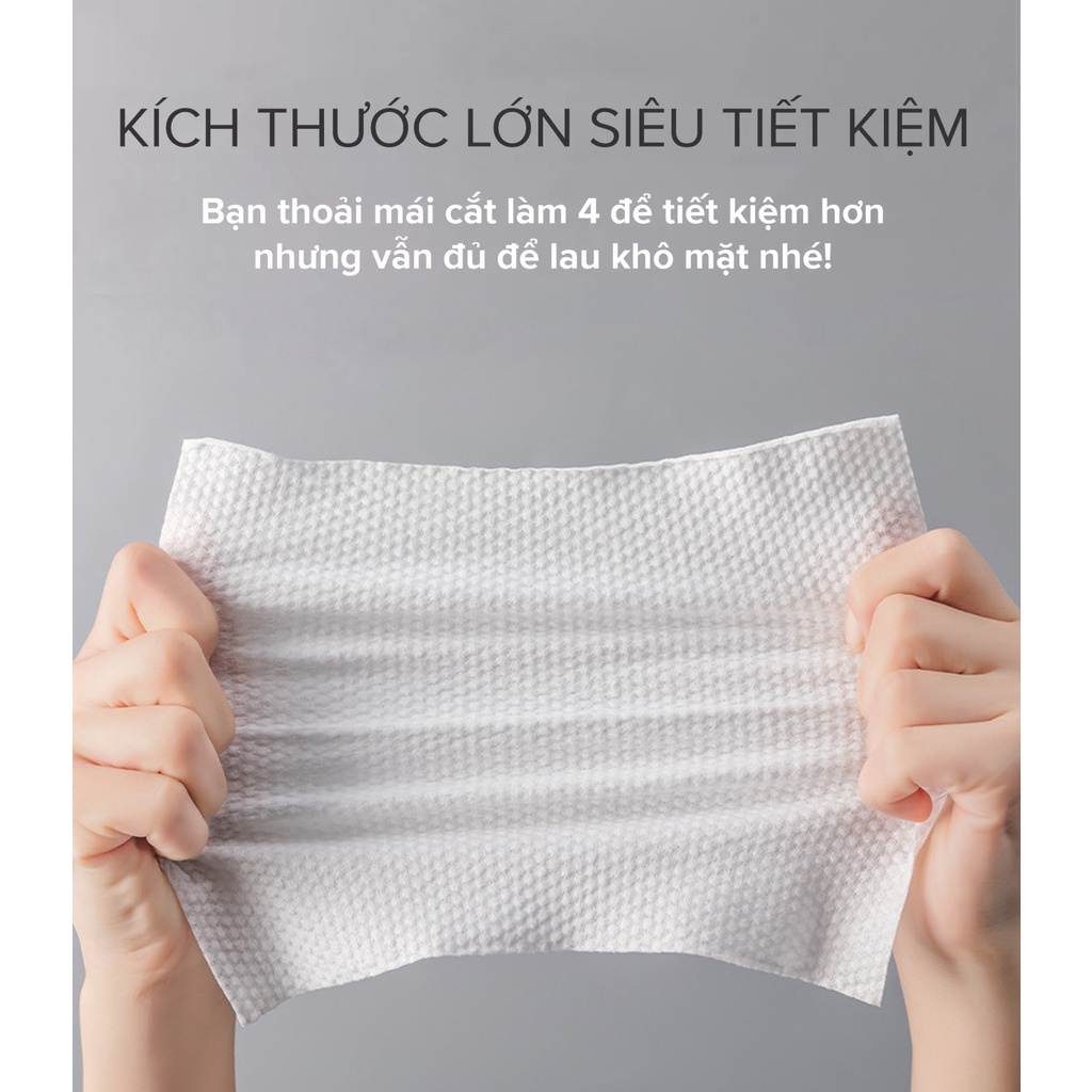 Khăn Lau Mặt Dùng 1 Lần Hatsu Nhật Bản - Cuộn 40 Khăn - Siêu Mềm, Thấm Hút Cực Tốt - 50g