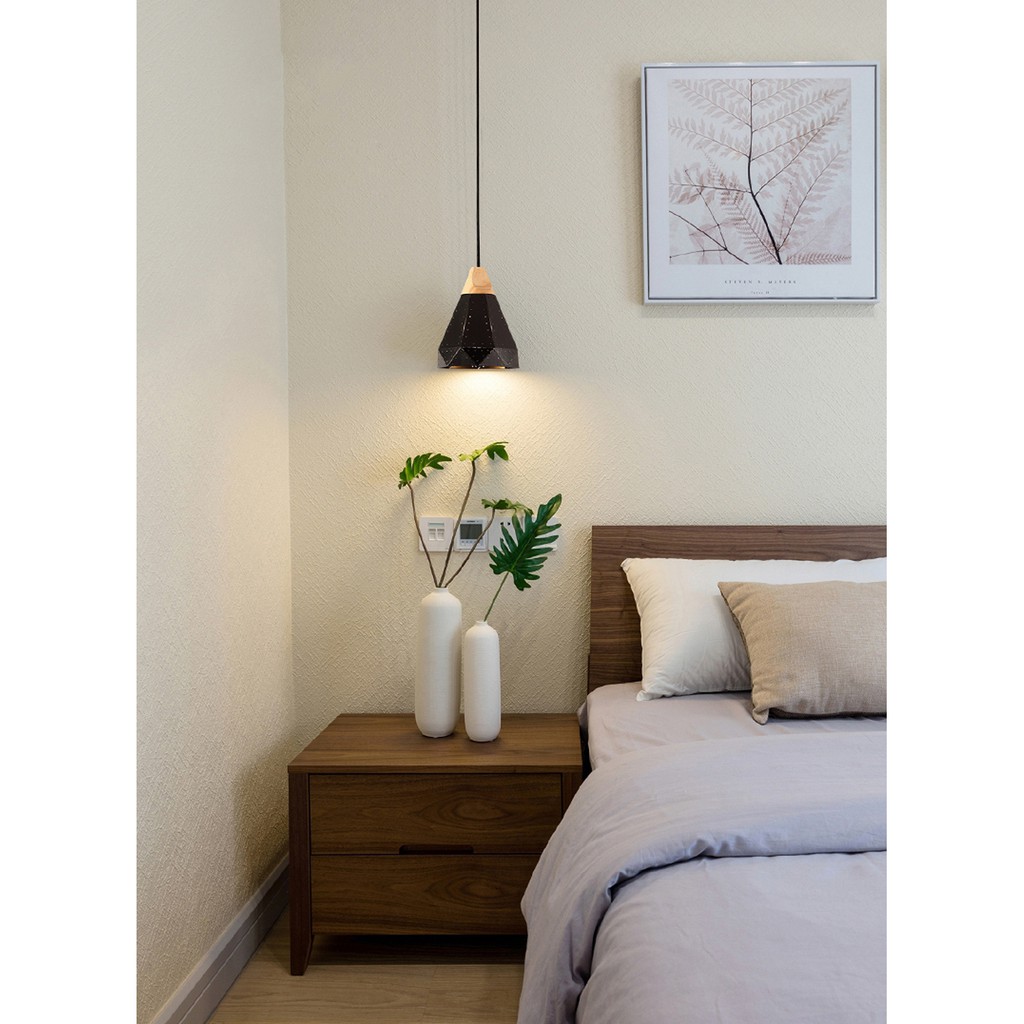 Đèn thả kim cương đuôi gỗ dáng hình nón TN16 - Chưa bao gồm bóng - Bảo hành 1 năm