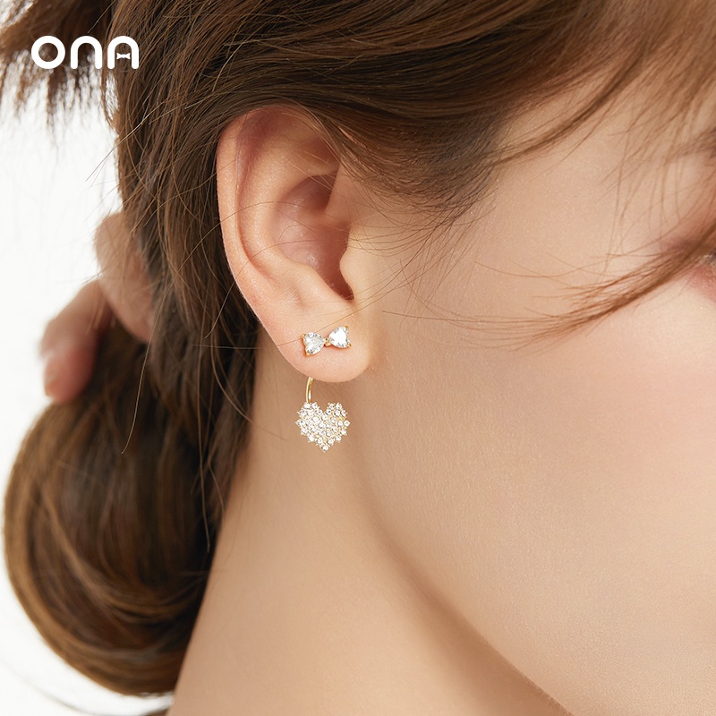 Khuyên Tai Hình Trái Tim/Nơ Phong Cách Hàn Quốc Thời Trang Mới 2022 Dành Cho Bạn Nữ