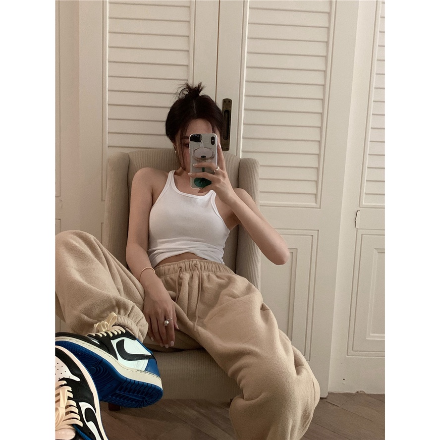 Cocory vn Áo Croptop Hai Dây Dáng Ôm Thời Trang Mùa Hè Có 6 Màu Sắc Chọn Lựa