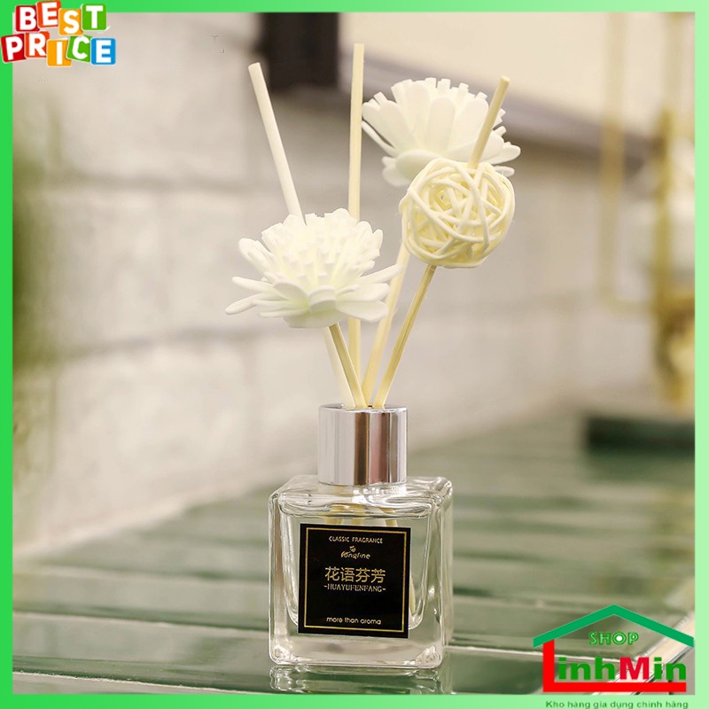 Nước hoa để phòng, tinh dầu thơm phòng, kèm que gỗ khuếch tán thiên nhiên cao cấp