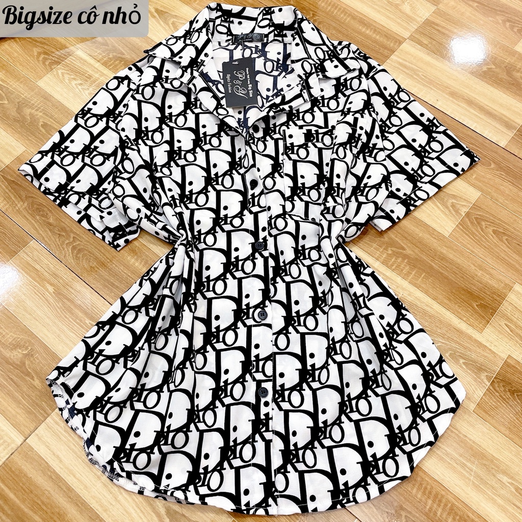 Áo Sơ Mi Nữ Họa tiết Bigsize Phom Rộng Cực Xinh,Áo Sơ Mi Kiểu Dễ Thương MÃ SMHT DIO