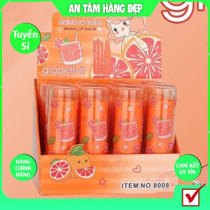 Son Dưỡng Cam Đào MAGIC LIP BALM KING DC Giúp Môi Mềm Mịn Với Hương Cam Đào Quyến Rũ Ngọt Ngào