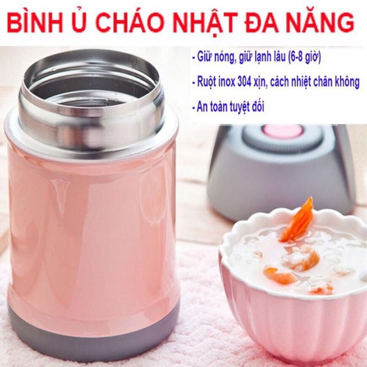 Bình Ủ Cháo Giữ Nhiệt Nóng Lạnh 2 Lớp