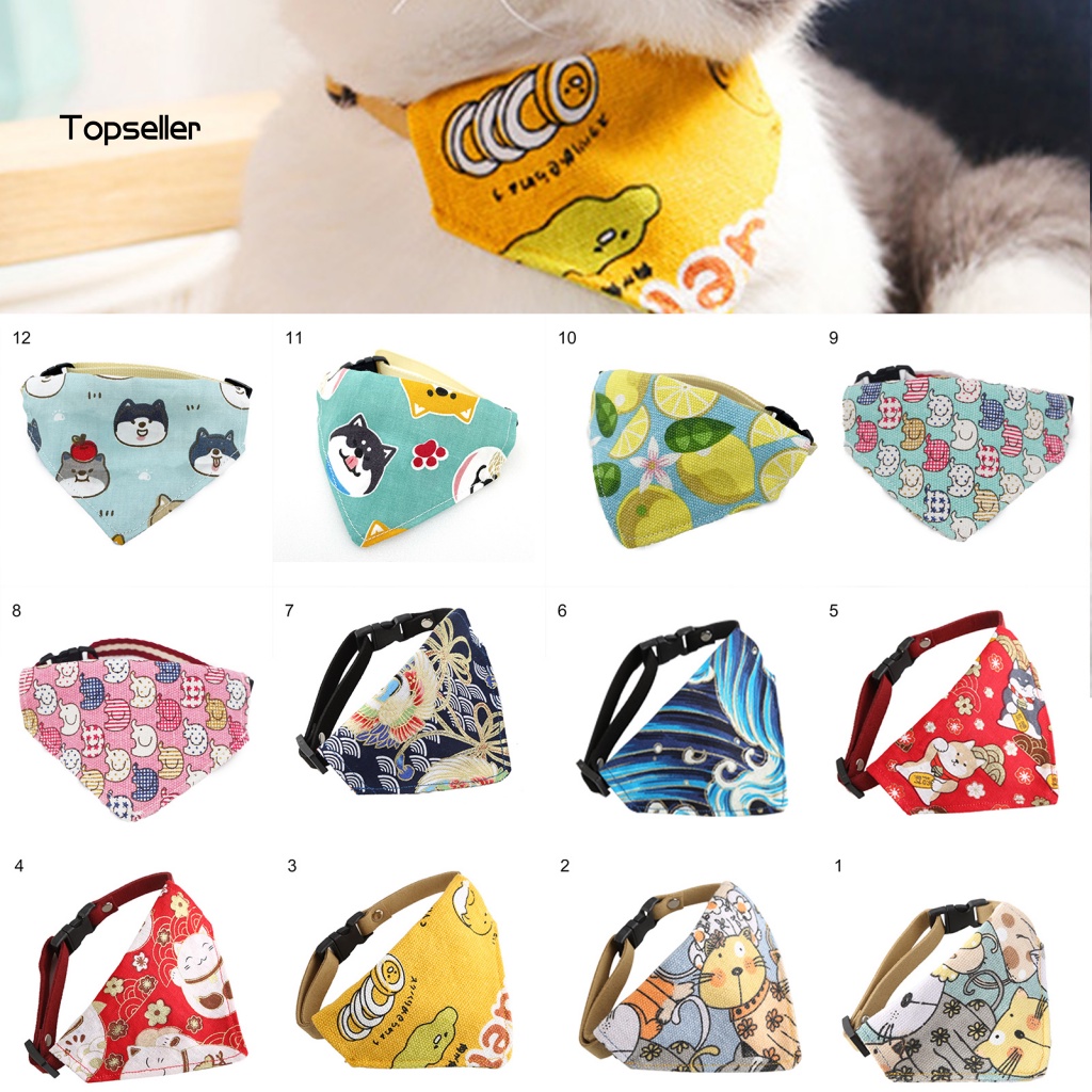 Khăn Choàng Cổ Hình Tam Giác Có Thể Giặt Sạch Dành Cho Mèo Cưng