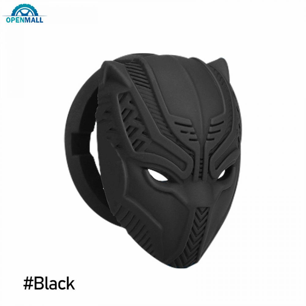 Miếng Dán Trang Trí Nút Khởi Động Xe Hơi Hình Báo Đen 3D