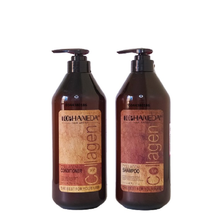 CẶP DẦU GỘI DẦU XẢ HANEDA COLAGEN * 785ML HƯƠNG THƠM LÂU PHỤC HỒI TÓC YẾU NÁT SIÊU MỀM
