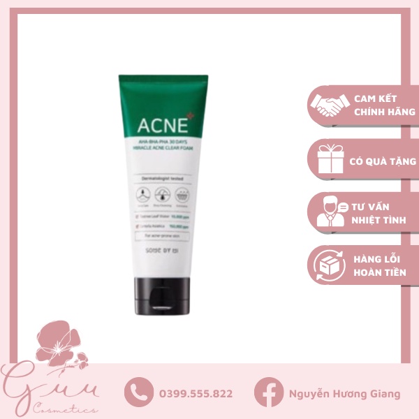 Sữa rửa mặt ngăn ngừa mụn AHA BHA PHA Some By Mi - Guu