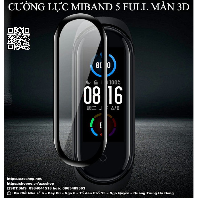 Cường Lực Miband 5 Full Màn 3D