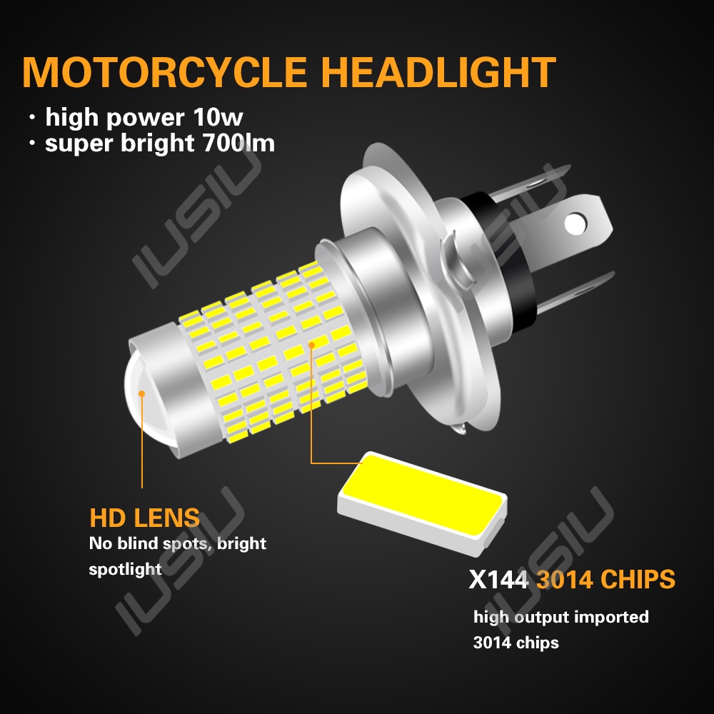 Đèn Pha Led Sương Mù Chạy Ban Ngày H4 P15D BA20D Dành Cho Xe Mô Tô Xe Hơi