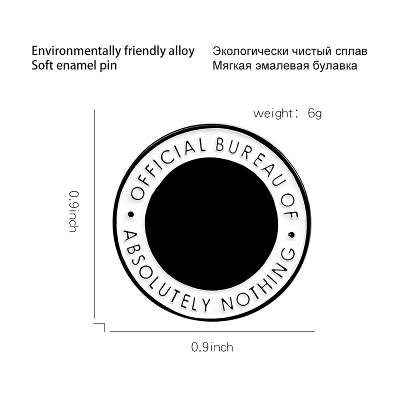 Trâm cài áo QIHE JEWELRY hình tròn màu trắng và đen thời trang độc đáo