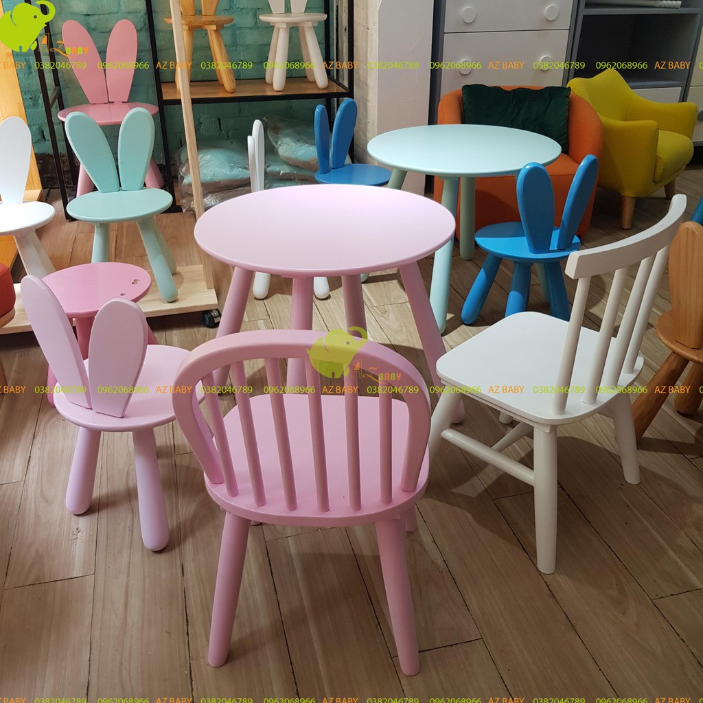 Bàn ghế gỗ sồi cho trẻ mầm non học bài - Ghế gỗ ngồi học cho bé - AZbaby | BigBuy360 - bigbuy360.vn