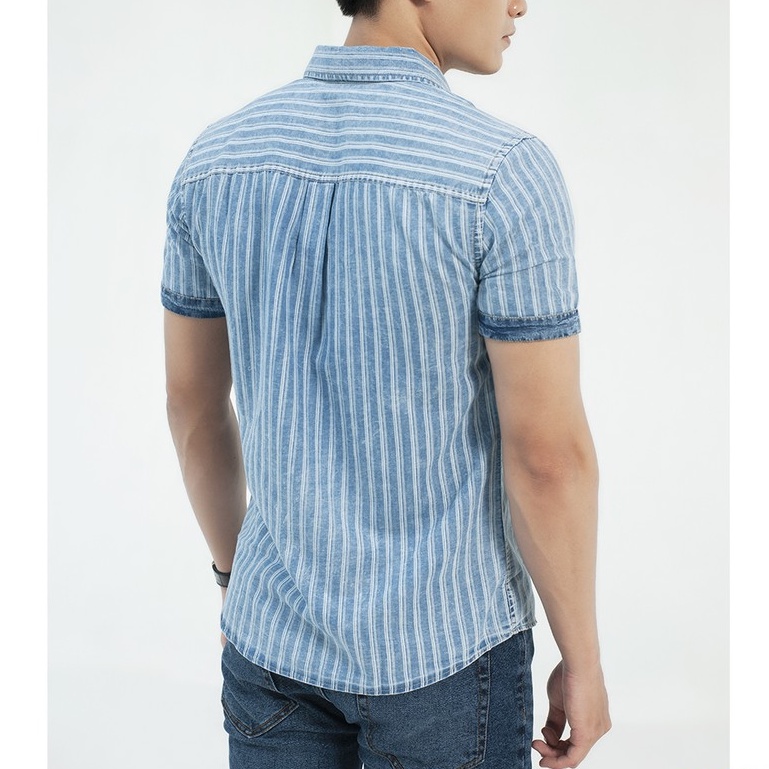 Áo Sơmi Nam Genviet Thô Kẻ Sọc T3321L1585