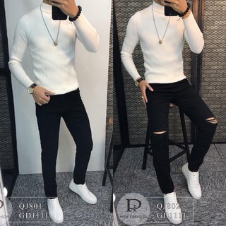 Quần jean nam phong cách 2 kiểu
