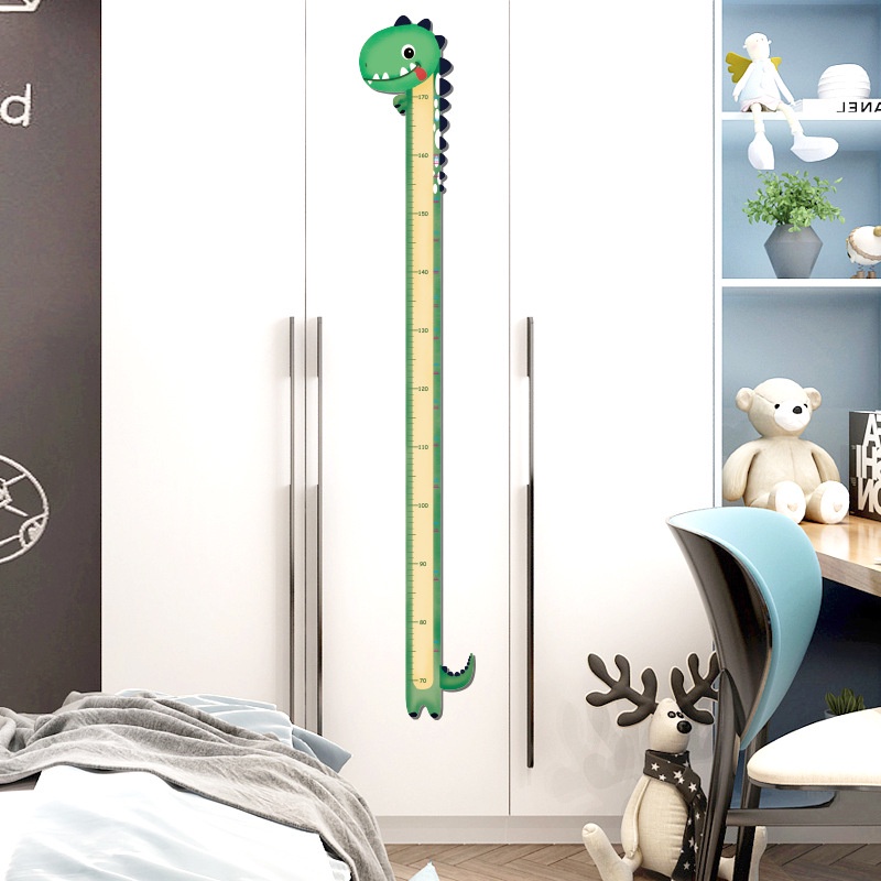 Decal dán tường - thước đo chiều cao trẻ em bé hình con vật