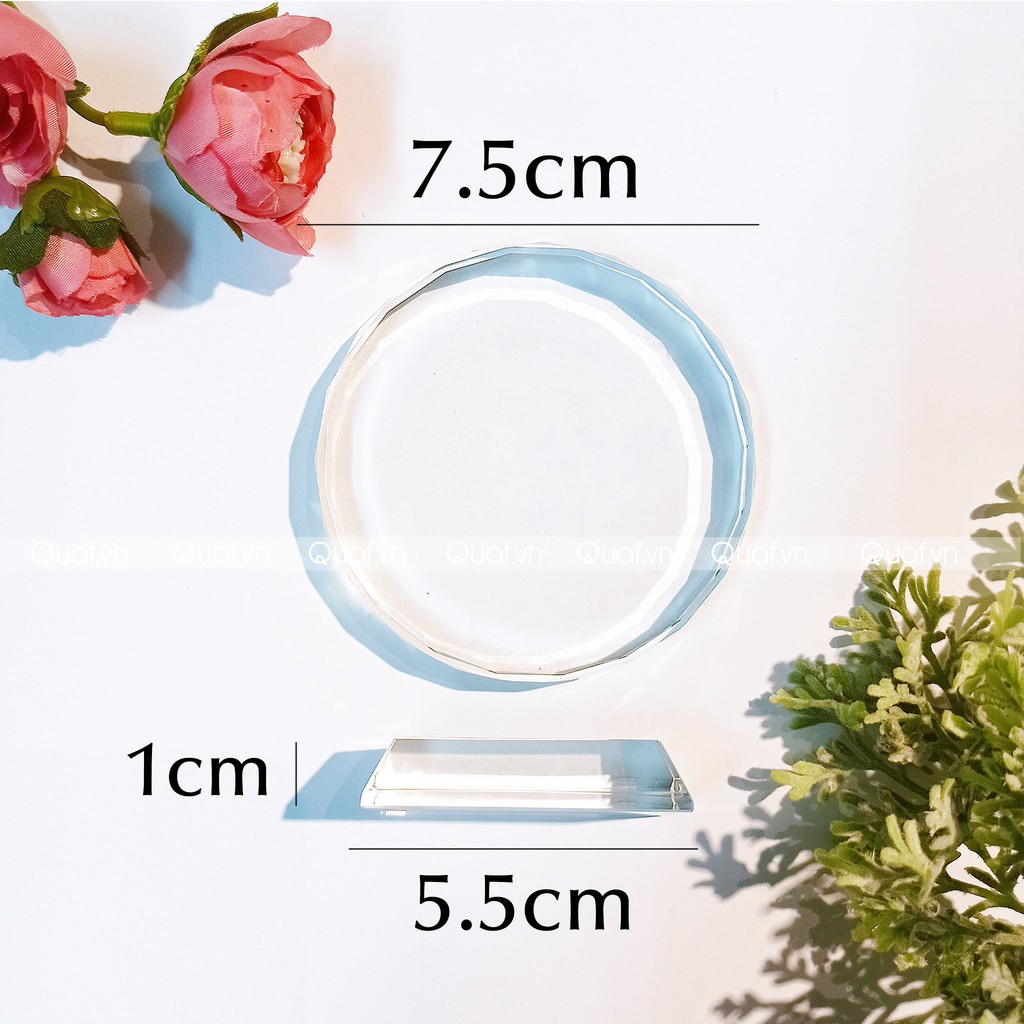 Phôi Pha Lê Tròn - Dùng In UV, Khắc Laser