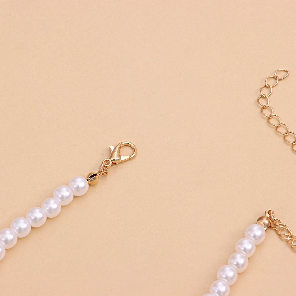 (0305) Vòng Cổ Choker Ngọc Nhân Tạo Đính Hạt Nhựa Resin Màu Sắc