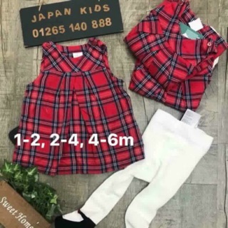 Set váy + quần tất sz 4-6m