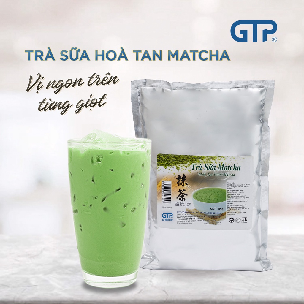 Trà sữa hòa tan Matcha GTP (1kg/túi)
