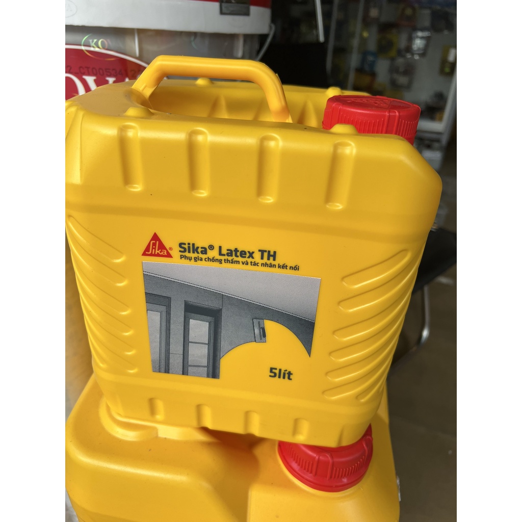 Sika Latex TH Phụ Gia Chống Thấm Và Tác Nhân Kết Nối 5 lít và 25 lít, Hàng Chính Hãng