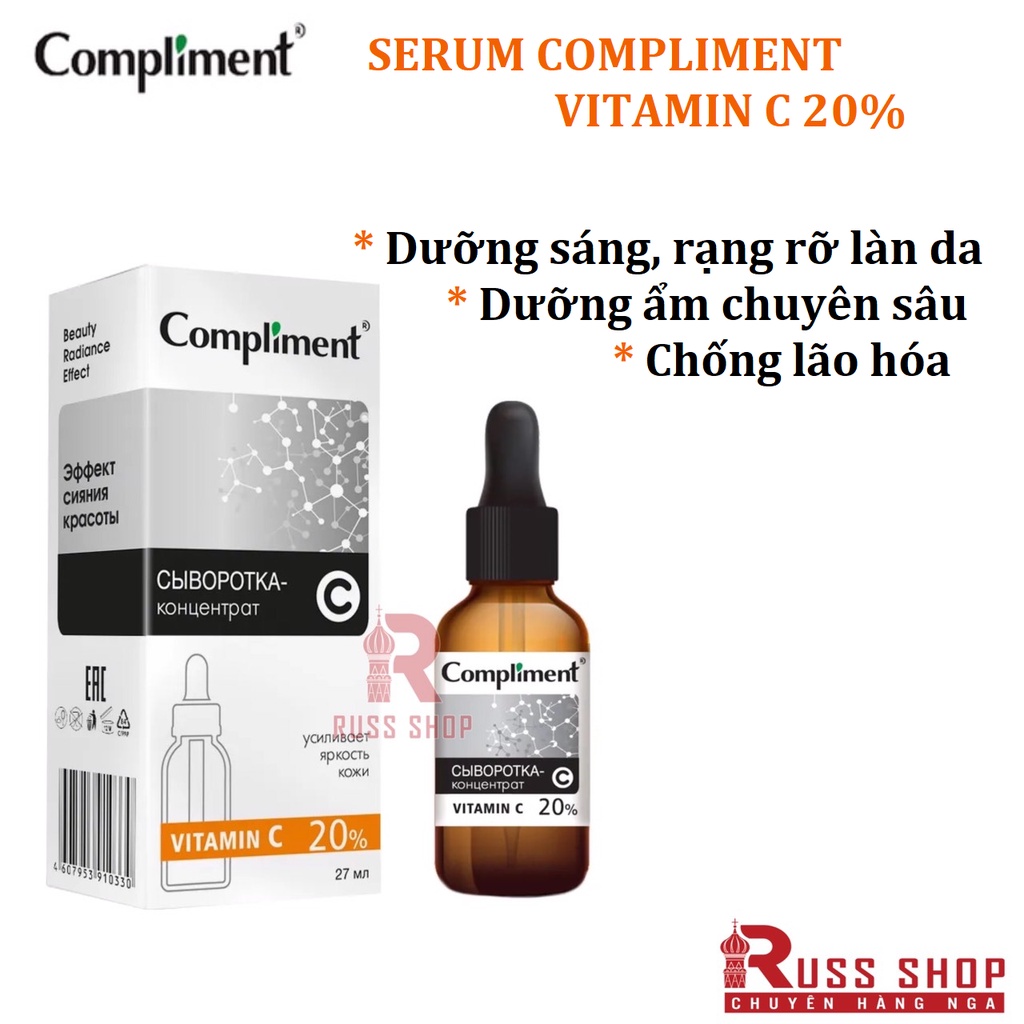 Serum Compliment Vitamin C 20% Sáng Da Ngăn Lão Hóa