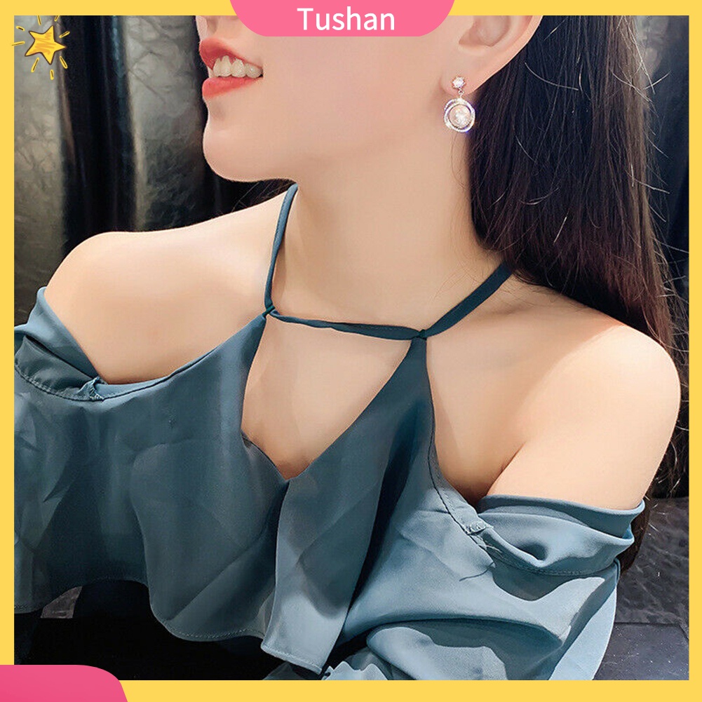 Khuyên Tai Nữ Dài Đính Ngọc Thời Trang