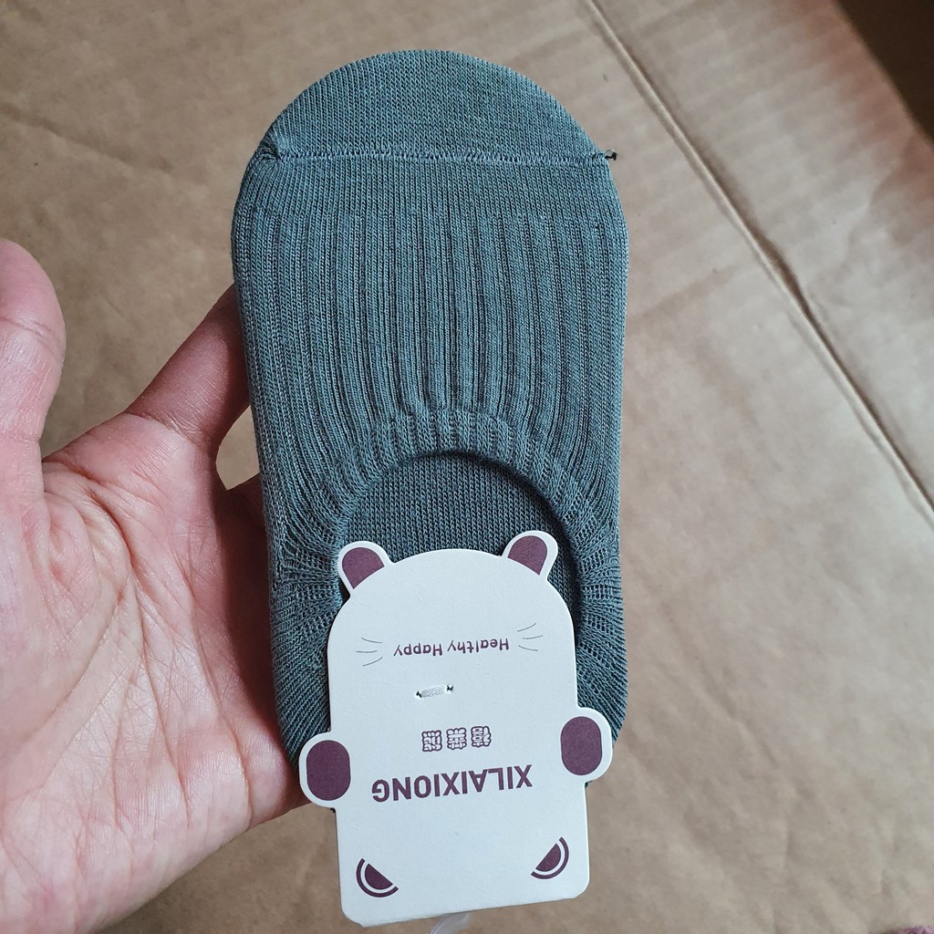 Tất Vớ Hài Cotton Trơn Cho Bé Trai, Bé Gái - Size Từ 1 đến 7 tuổi - Có Gót Silicon Chống Tụt.
