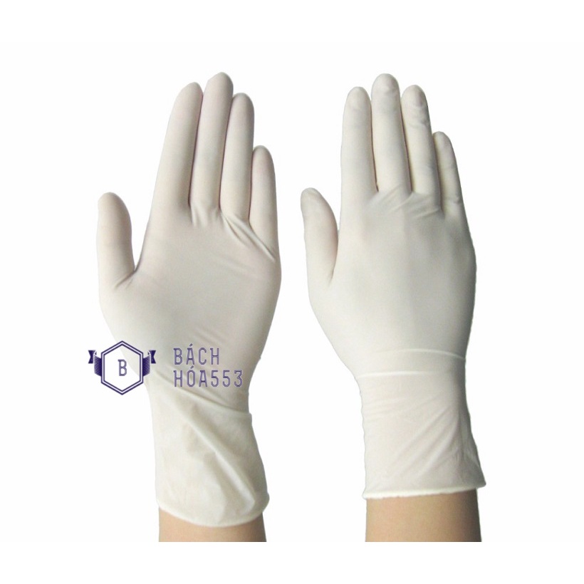 Hộp 50 đôi găng tay cao su y tế có bột HM GLOVE THAILAND Size M (Đọc kỹ mô tả)