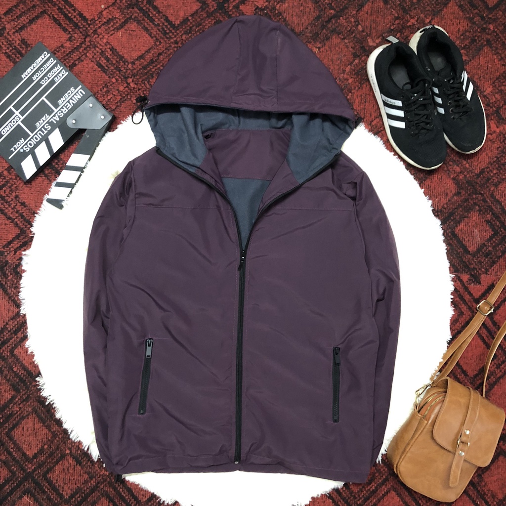 Áo khoác nam, áo gió nam XUONGMAYTHIEUKHOI trơn, chống nước 2 lớp