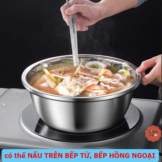 Bộ bào nạo rau củ kiêm rổ và chậu Inox Cao cấp đa năng ( SIZE 26CM )