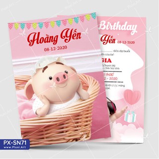 [Combo] Thiệp thôi nôi –  sinh nhật theo yêu cầu Pluxi PX_SN71