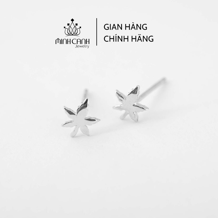 Khuyên Tai Bạc Hình Lá Phong - Minh Canh Jewelry