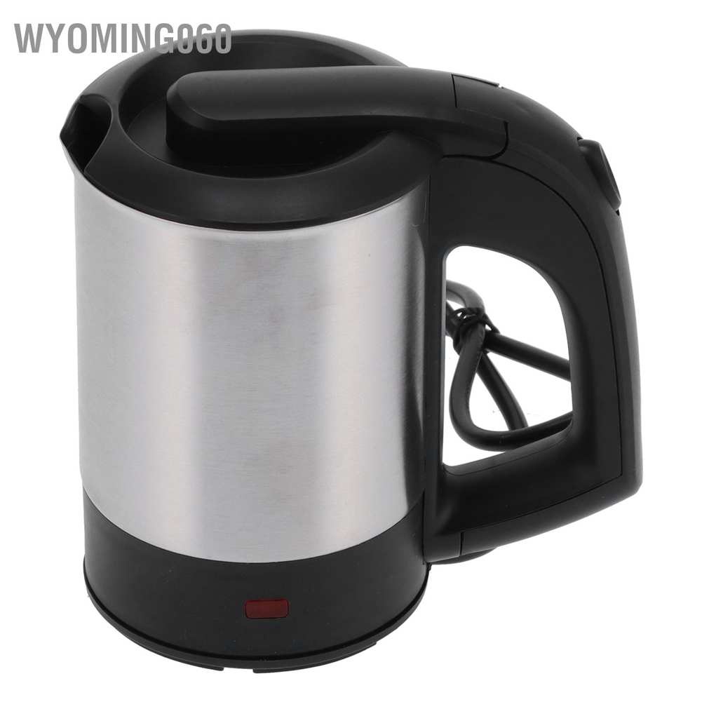 Ấm đun nước điện du lịch nhỏ gọn tắt nguồn tự động bằng thép không gỉ mini 0.5Lovito phích cắm EU 220V