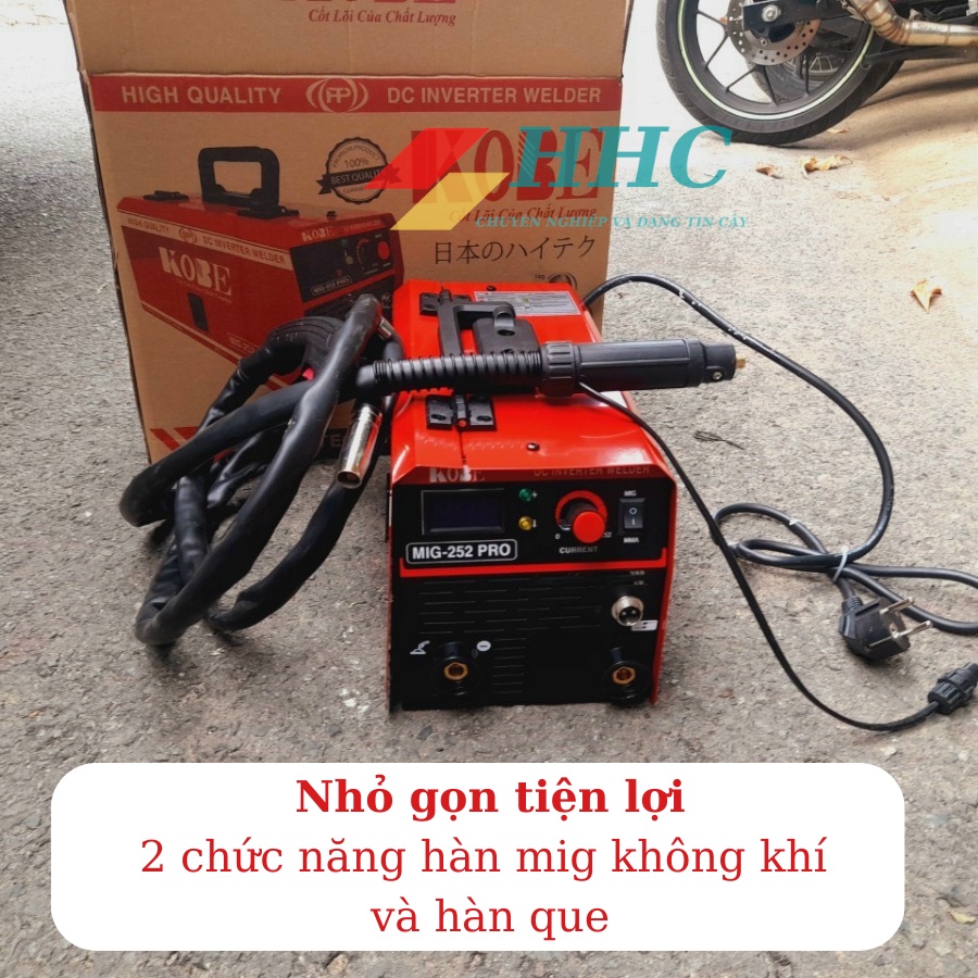 Máy hàn MIG KOBE 252 chính hãng cao cấp 2022 Tặng Full phụ kiện
