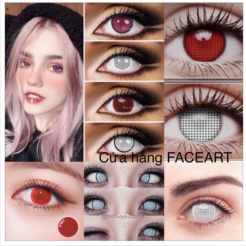 LENS HÓA TRANG - 1 Cặp Contact Lens Cosplay, Kính Áp Tròng Nhiều Màu Sắc