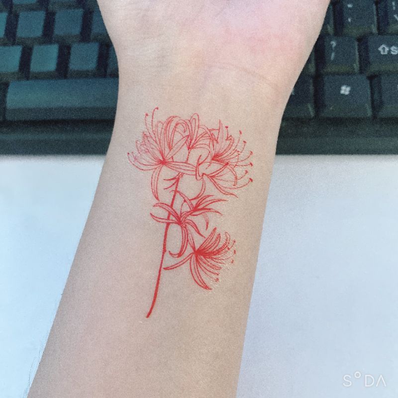 [DEAL] Hình xăm hoa bỉ ngạn cổ phong (được chọn mẫu). Tatoo BOSS sticker