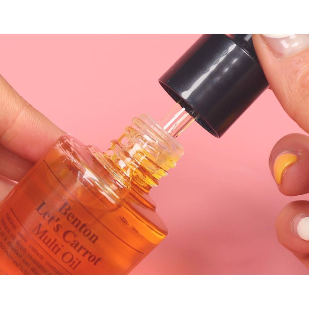 Tinh Dầu Khóa Ẩm, Làm Sáng Da Dưỡng Da Mềm Mịn Chiết Xuất Cà Rốt Benton Let's Carrot Multi Oil 30ml