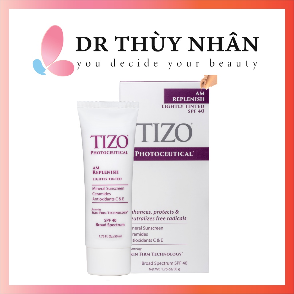 Kem chống nắng TIZO AM replenish lightly SPF40-50ml