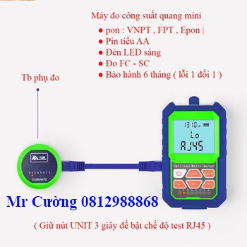 Máy Đo Công Suất Quang Mini Kèm Test Mạng J45