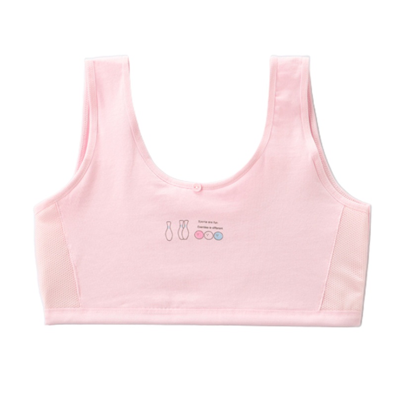 Áo Ngực Hai Lớp Thoáng Khí In Họa Tiết Hoạt Hình Bowling Dễ Thương Thời Trang Mùa Hè Cho Tuổi Teen