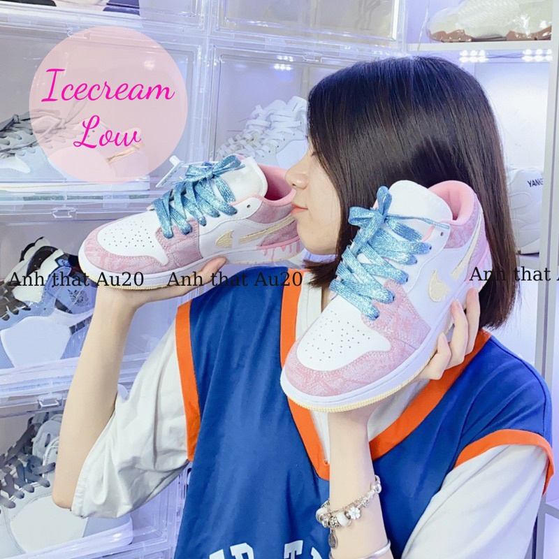 [Mã FAMARAL2 giảm 10k đơn từ 50k] [Ảnh Thật] Giày Thể Thao Sneaker Nữ Dâu Tây Ice High Bánh bèo Xinh Xắn