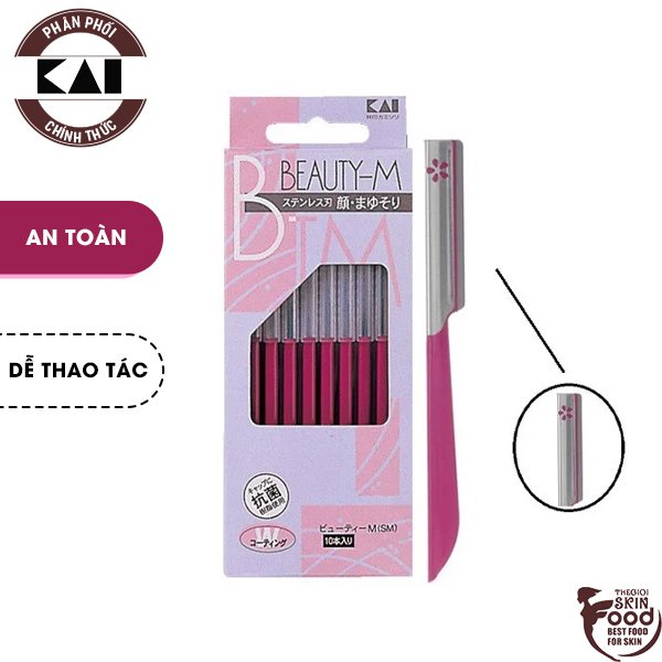 Dao cạo lông mặt, chân mày Bản Kai Beauty-M Razor (Lưỡi Dao Trơn)