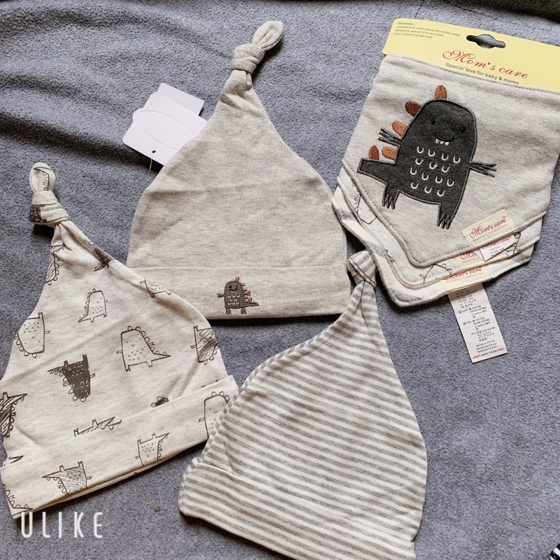 set mũ, Yếm cotton siêu mềm cho bé