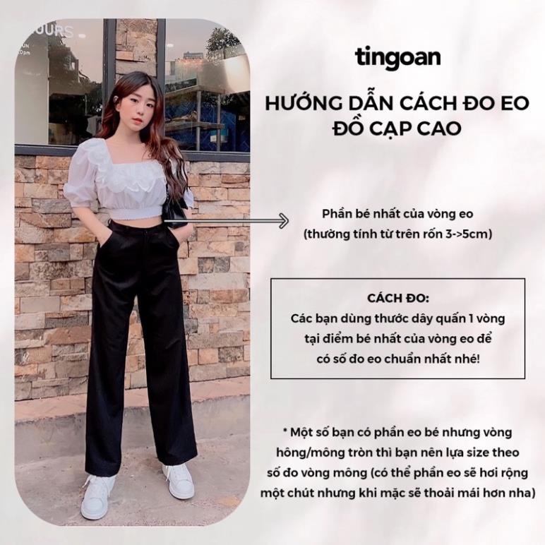 KJ Chân váy cạp cao chất liệu tafta giấy form chữ A trắng tingoan BADDIE SKIRT/WH (có quần trong)